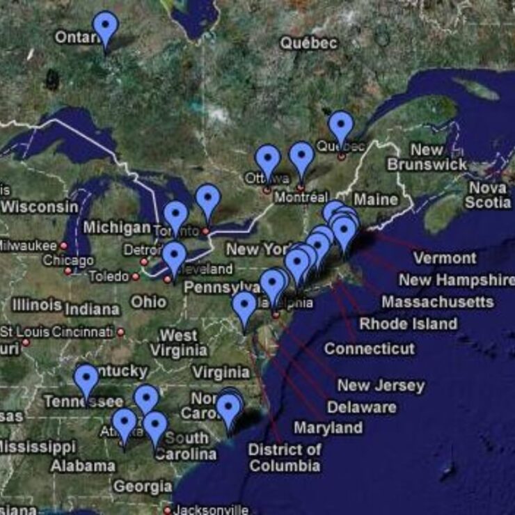 Black Squirrel Population Map